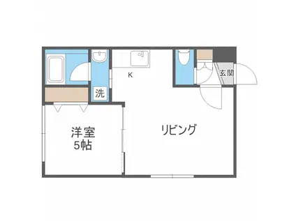 RAFINE(1LDK/1階)の間取り写真