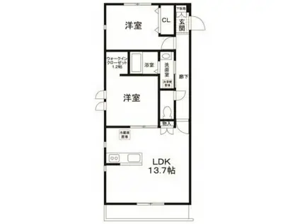 フルハウス舎人(2LDK/3階)の間取り写真
