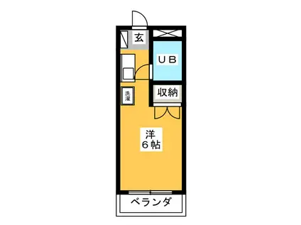 AIKAWAマンション(ワンルーム/1階)の間取り写真