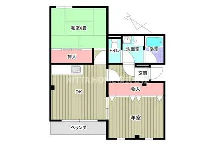 シティハウスCOZY(2DK/1階)の間取り写真