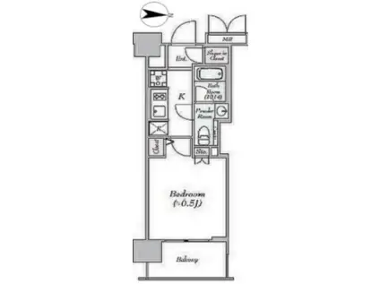 CASSIA錦糸町(1K/6階)の間取り写真