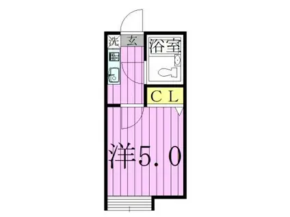 プチクレール北綾瀬A(1K/1階)の間取り写真