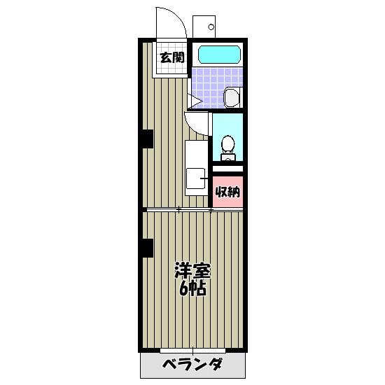 コスモハイツエコー(1K/2階)の間取り写真