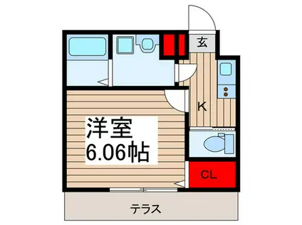 リグナム川口(1K/1階)の間取り写真