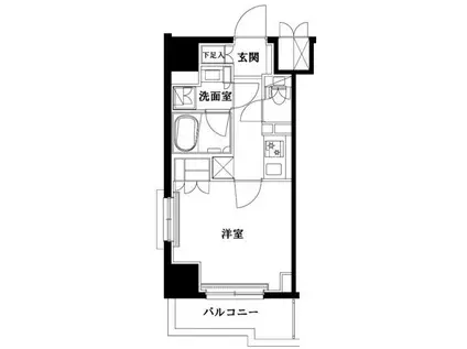 ルーブル南砂町(1K/12階)の間取り写真