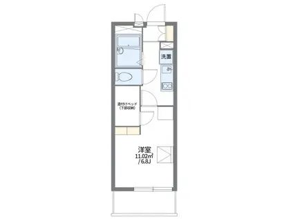 レオパレス甲子園高潮町I(1K/3階)の間取り写真