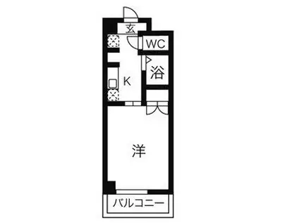エトワール烏森(1K/4階)の間取り写真
