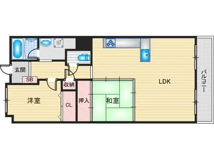 メゾン茨木西駅前(3LDK/2階)の間取り写真