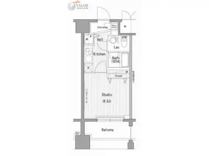 ガーラ・プレシャス横濱関内(1K/6階)の間取り写真