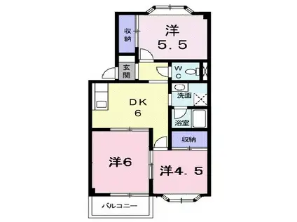 メゾンPRF(3DK/2階)の間取り写真