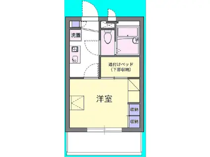 ラフィーネ(1K/1階)の間取り写真