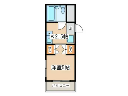 ヴェルデ多摩川(1K/3階)の間取り写真