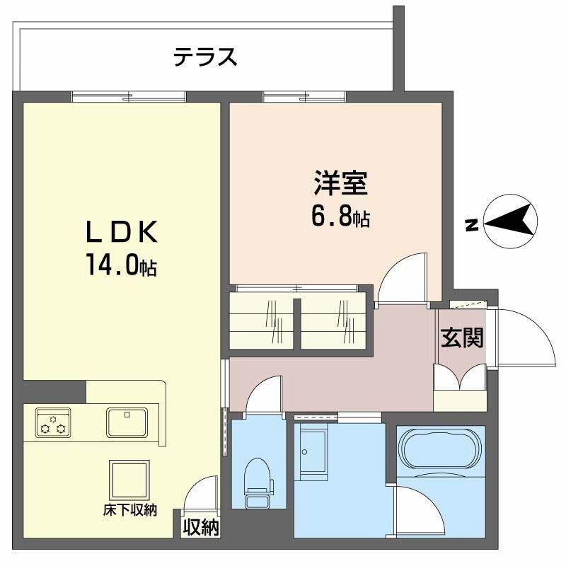 シャーメゾン ヴェルーラ(1LDK/1階)の間取り写真