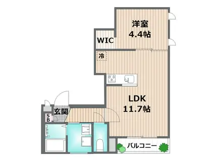 ARTEMIS HEBEL MAISON CHUO(1LDK/4階)の間取り写真