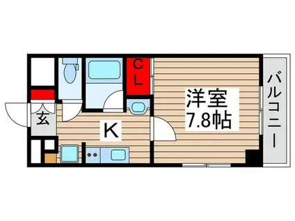 ゲートハウス(1K/2階)の間取り写真