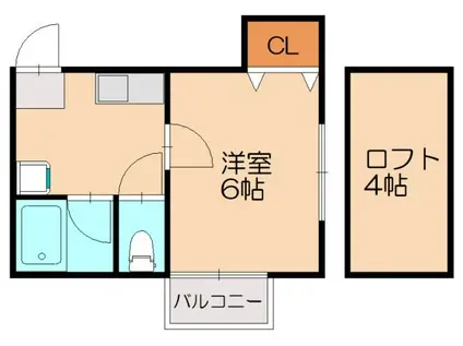 アローグラン原町(1K/1階)の間取り写真
