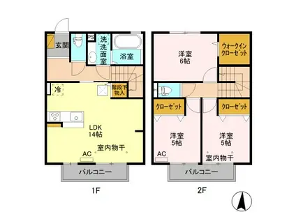 プリマヴィスタ/プリマガーデン プリマヴ(3LDK/1階)の間取り写真