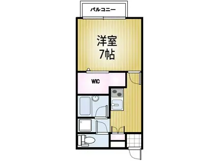 カサフローラ(1K/1階)の間取り写真