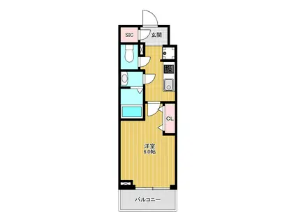 アーバンパーク南行徳レジデンス(1K/1階)の間取り写真