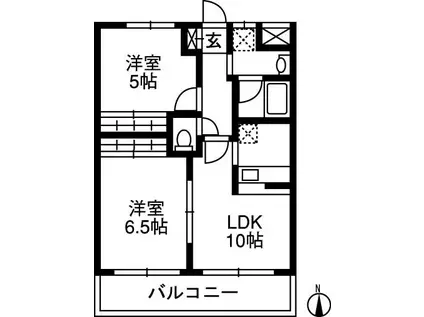 グランドパレスNS-77(2LDK/4階)の間取り写真