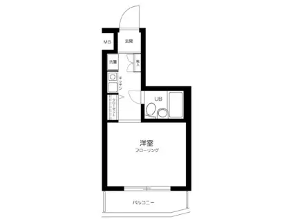 日神パレステージ南長崎(1K/3階)の間取り写真