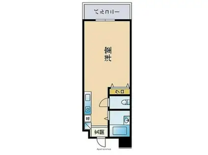 パンルネックスクリスタル大濠III(ワンルーム/2階)の間取り写真