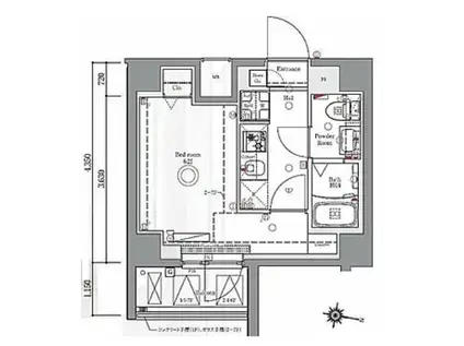 AZEST立石II(1K/4階)の間取り写真