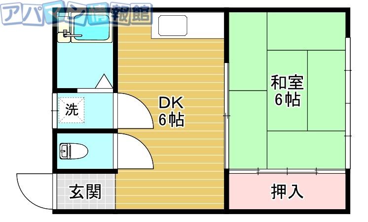 コーポ池田(1DK/2階)の間取り写真