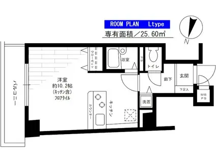 ステージファースト目白(ワンルーム/13階)の間取り写真