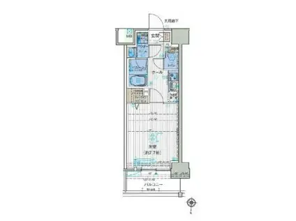 オーキッドレジデンス森下(1K/3階)の間取り写真