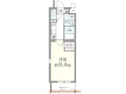 オリエンタルヴィラ(1K/3階)の間取り写真