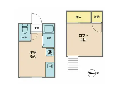 ル・レーヴ御幸(ワンルーム/2階)の間取り写真