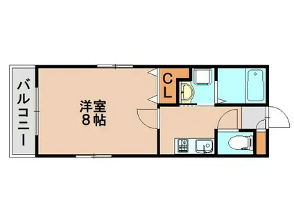 SOLEIL LEVENT(1K/1階)の間取り写真