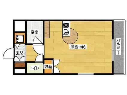 ドゥエクレア東雲(ワンルーム/6階)の間取り写真