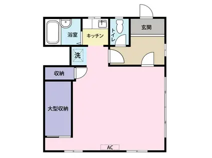 クロノス南大谷(1K/1階)の間取り写真