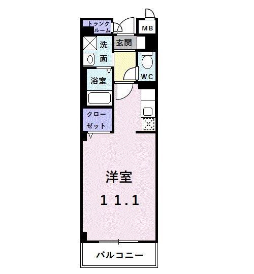 エストグリーン(ワンルーム/3階)の間取り写真