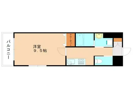 リード室町(1K/13階)の間取り写真