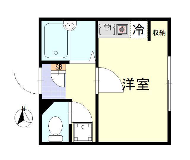 アーク西糀谷(ワンルーム/3階)の間取り写真