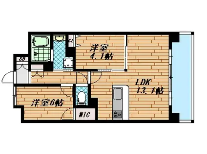 SOPHIA COURT宿院(1SLDK/12階)の間取り写真