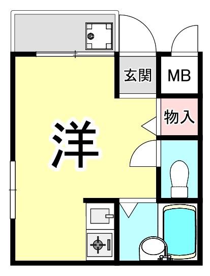 シティライフ稗原(ワンルーム/4階)の間取り写真
