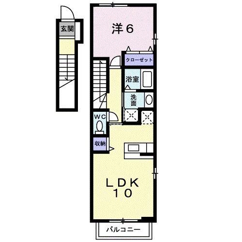 グレイスフル ウッズ SJK(1LDK/2階)の間取り写真