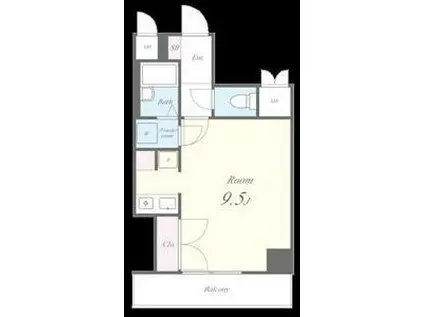 モア・ハナノキ(1K/2階)の間取り写真