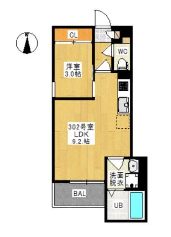 REGALEST 3(1K/2階)の間取り写真