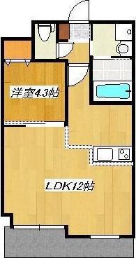 クロノスⅡ八反田(1LDK/2階)の間取り写真