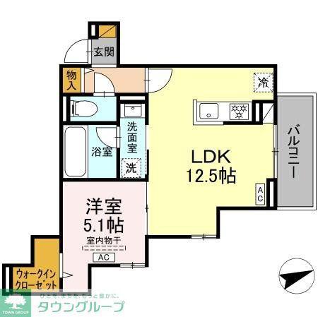 D-STELLA(1LDK/2階)の間取り写真