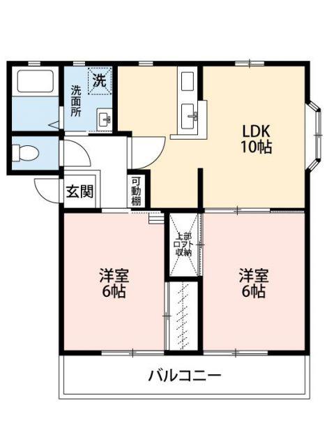 ST.パナホームC(2LDK/2階)の間取り写真