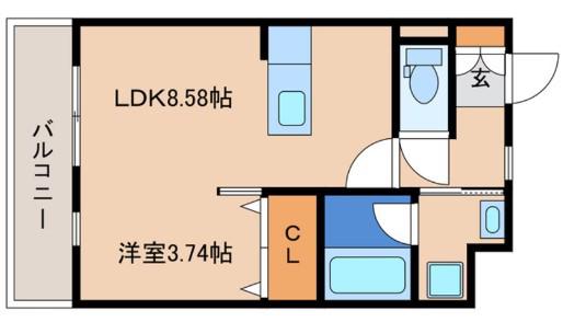 マリベールARASHI(1LDK/3階)の間取り写真