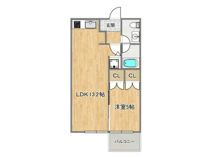 WAKABAYASHI POINT(1LDK/3階)の間取り写真