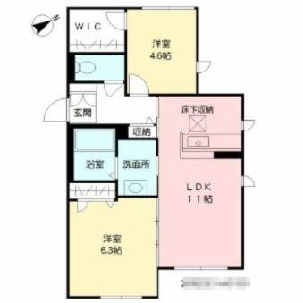コンフォルト・ディモーラ(2LDK/1階)の間取り写真
