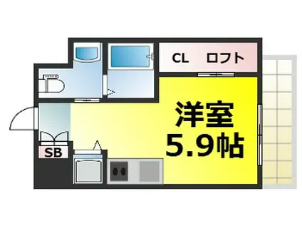 コーラルポワント難波ウエスト(ワンルーム/5階)の間取り写真